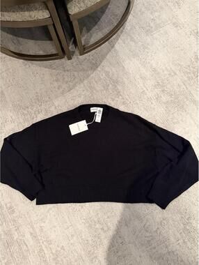 NWT Aritzia Sunday Best Cashmere/Wool Blend Peggy Cropped Sweater L